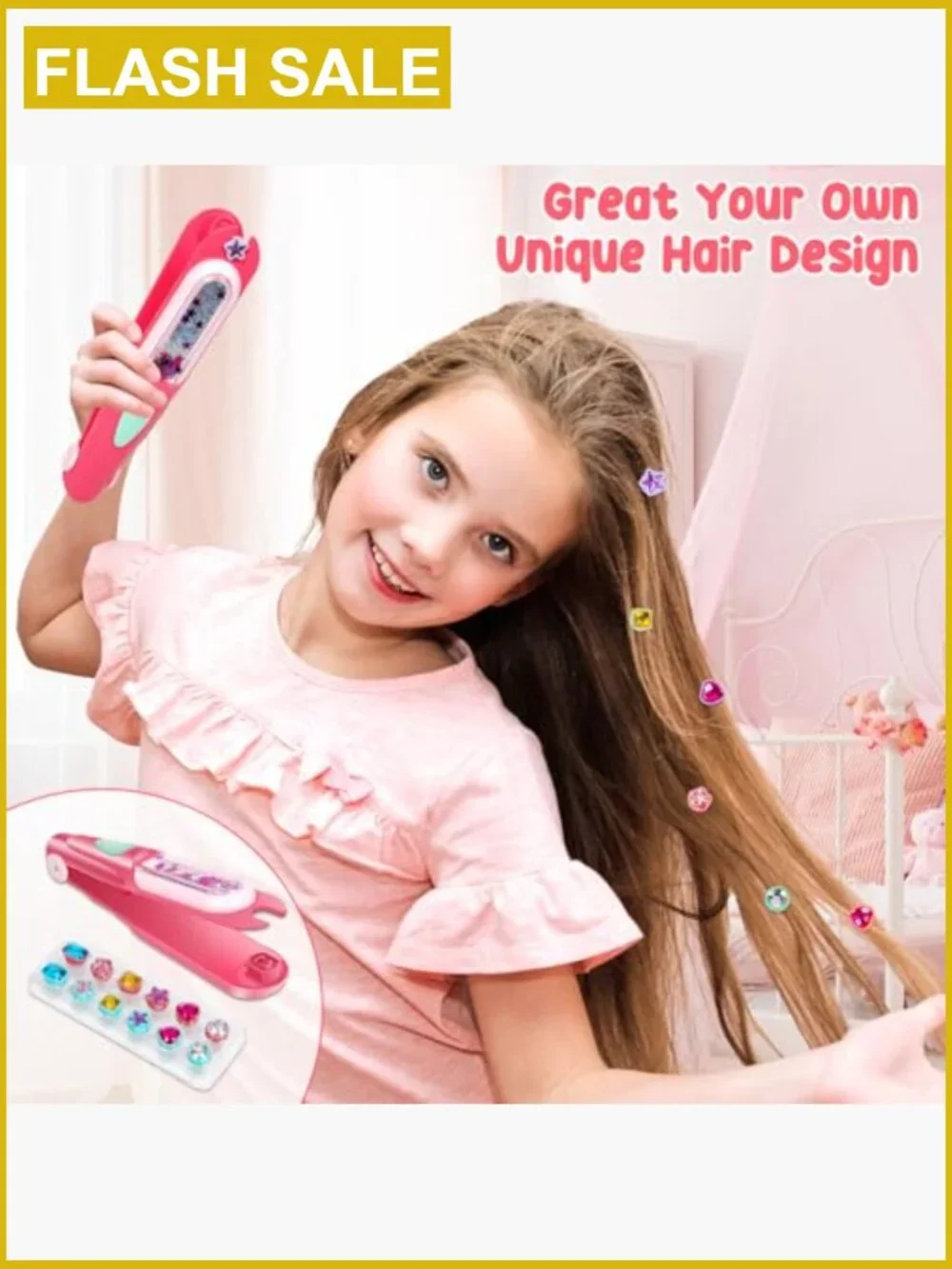 Hair Gem Stamper Kit - Bling Hair Styling Tool for Girls